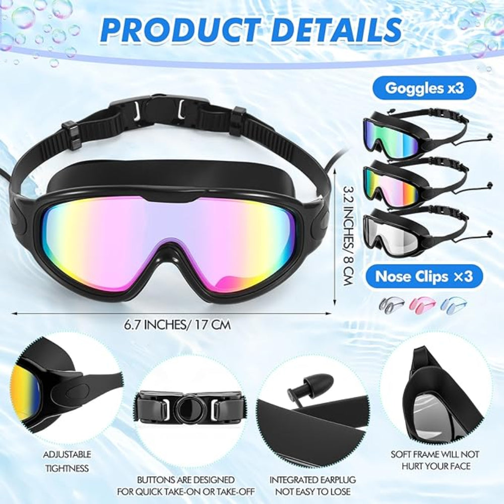 Swim goggles 3-piece set for adults & children | Kalsten