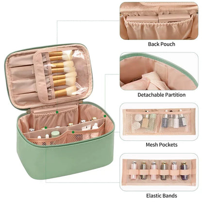 Skanto | Practical Makeup Organizer for Travel | With Compartments and Dividers