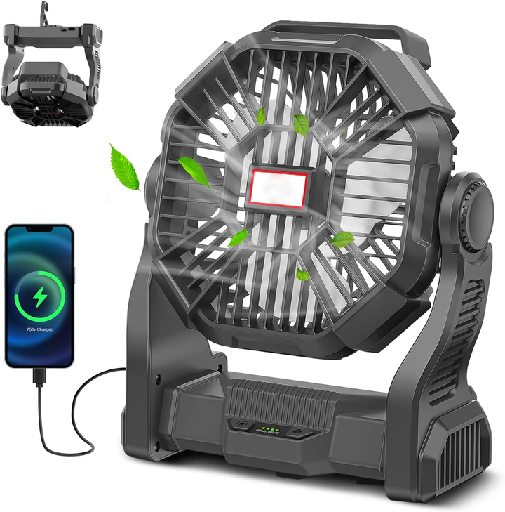 Portable Rechargeable Camping Fan | Kalsten