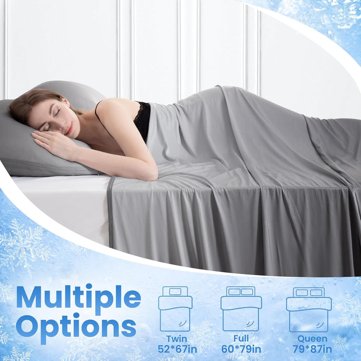 Q-Max > 0.5 Gradient Gray Cooling Blanket – Double-Sided, Breathable & Machine Washable | Kalsten
