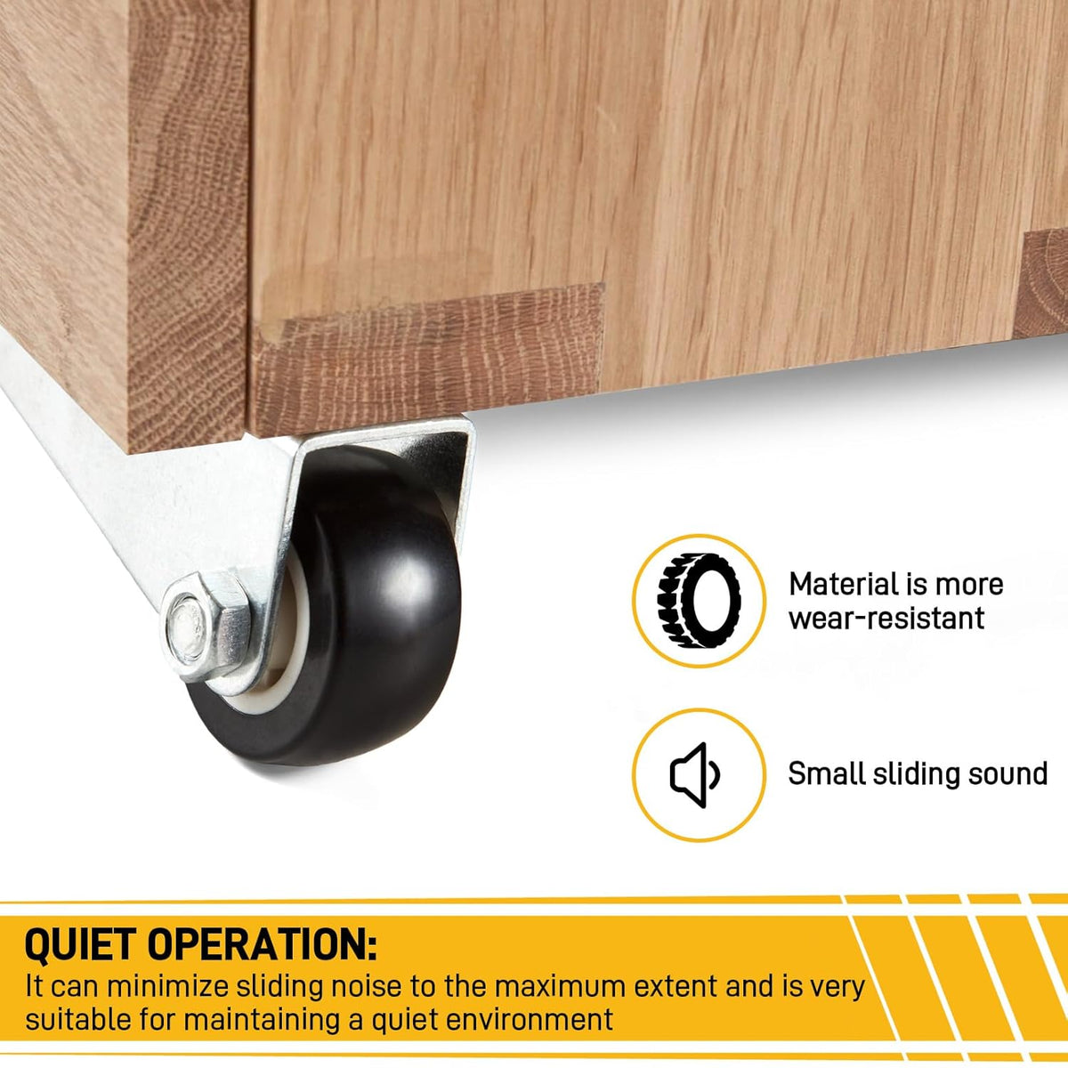 Low-profile side-mount swivel casters for furniture Karnz