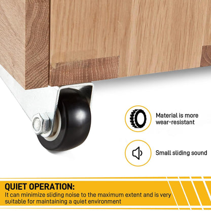Low-profile side-mount swivel casters for furniture Karnz