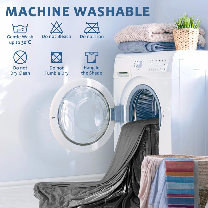 Tie Dye Cooling Blanket – Q-Max 0.5+ Double-Layer Dual-Sided Cool Touch Blanket for Comfortable Summer Nights-Grey | Kalsten
