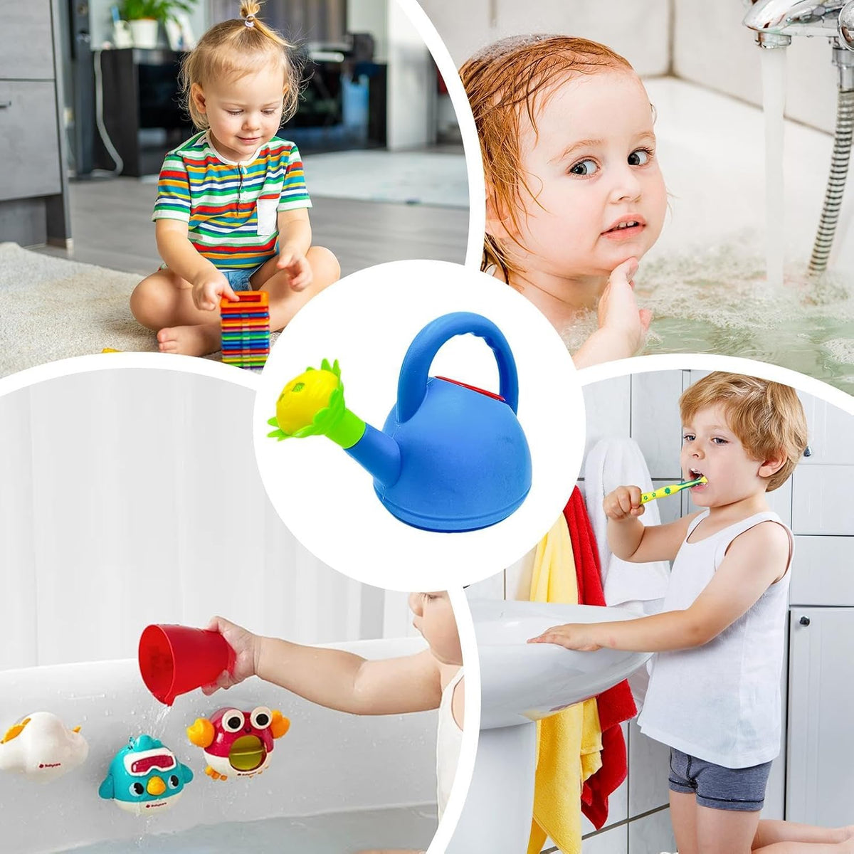 BowLift | Children's watering can with flower mouth – Colorful plastic watering can for little gardeners
