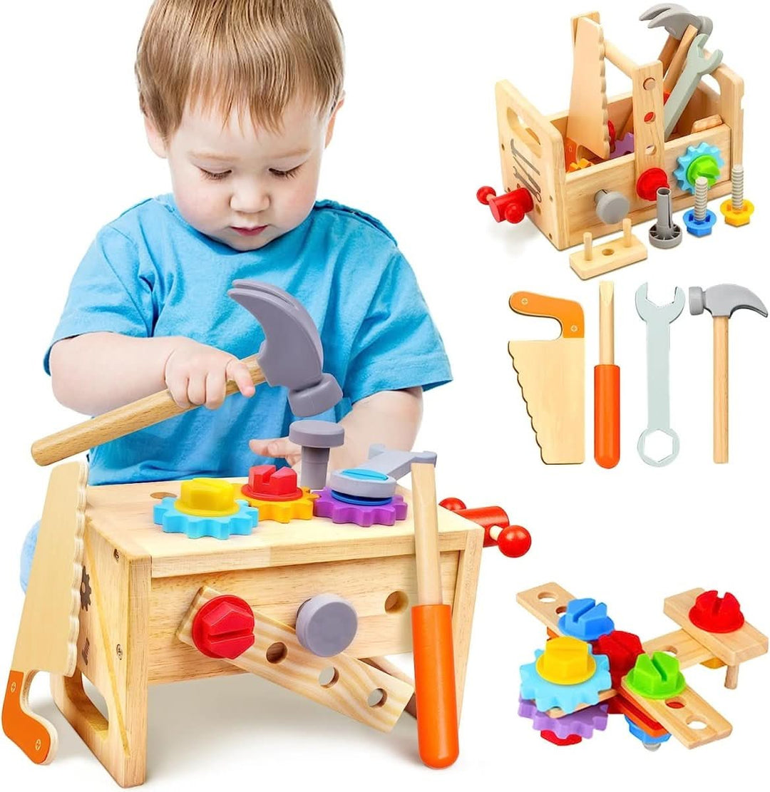 Kalsten | WoodCraft Kids Toolbox – Wood Tool Box for Creative Play & Motor Skills Development from 6 Months