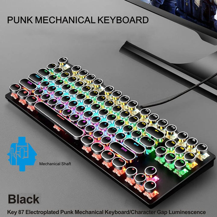 Kalsten | 87-Key Mechanical Gaming Keyboard RGB Backlit Blue Switch