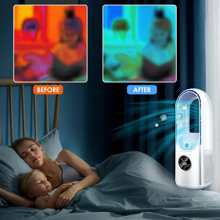 Bladeless Portable Air Conditioner | Ultra-Quiet, Ergonomic Design & Ideal for Home and Office Use | Kalsten