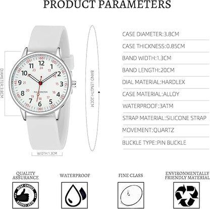 BowLift | Stylish Women’s Clip-On Watch – Waterproof Silicone Fob Watch in Elegant Colours