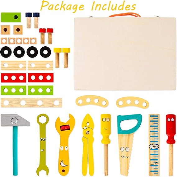 Wooden Tool Set - Discover Creative Play Fun for Children Kalsten