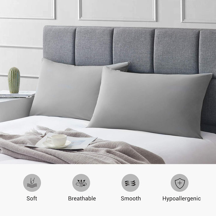 2-Pack Premium Silky Super Cooling Dark Gray Pillowcases –  Extreme Q-Max 0.5 | Kalsten