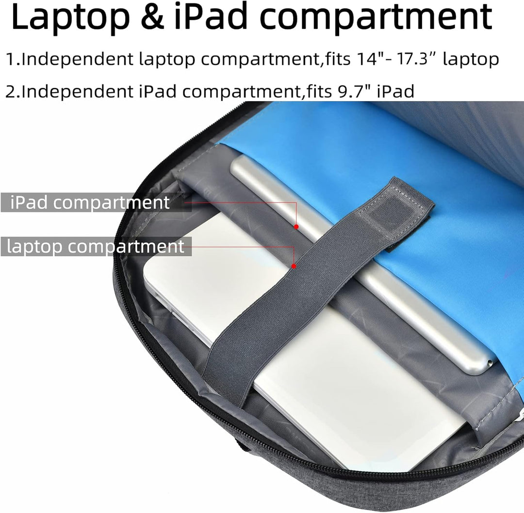 Water-Resistant Travel Laptop Backpack with USB Port & Organised Storage | Kalsten