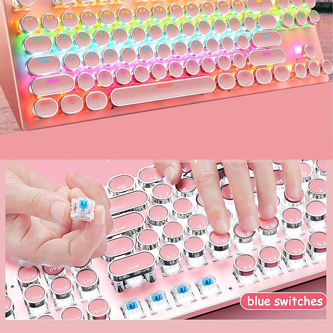 Kalsten | 87-Key Mechanical Gaming Keyboard RGB Backlit Blue Switch