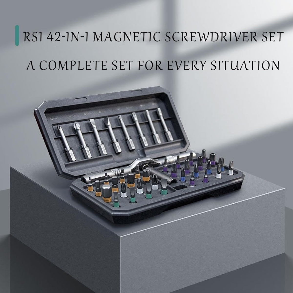 BowLift | 42-in-1 Magnetic Screwdriver Set – Precision Repair Tool Kit with Bits & Handle – Fixaro