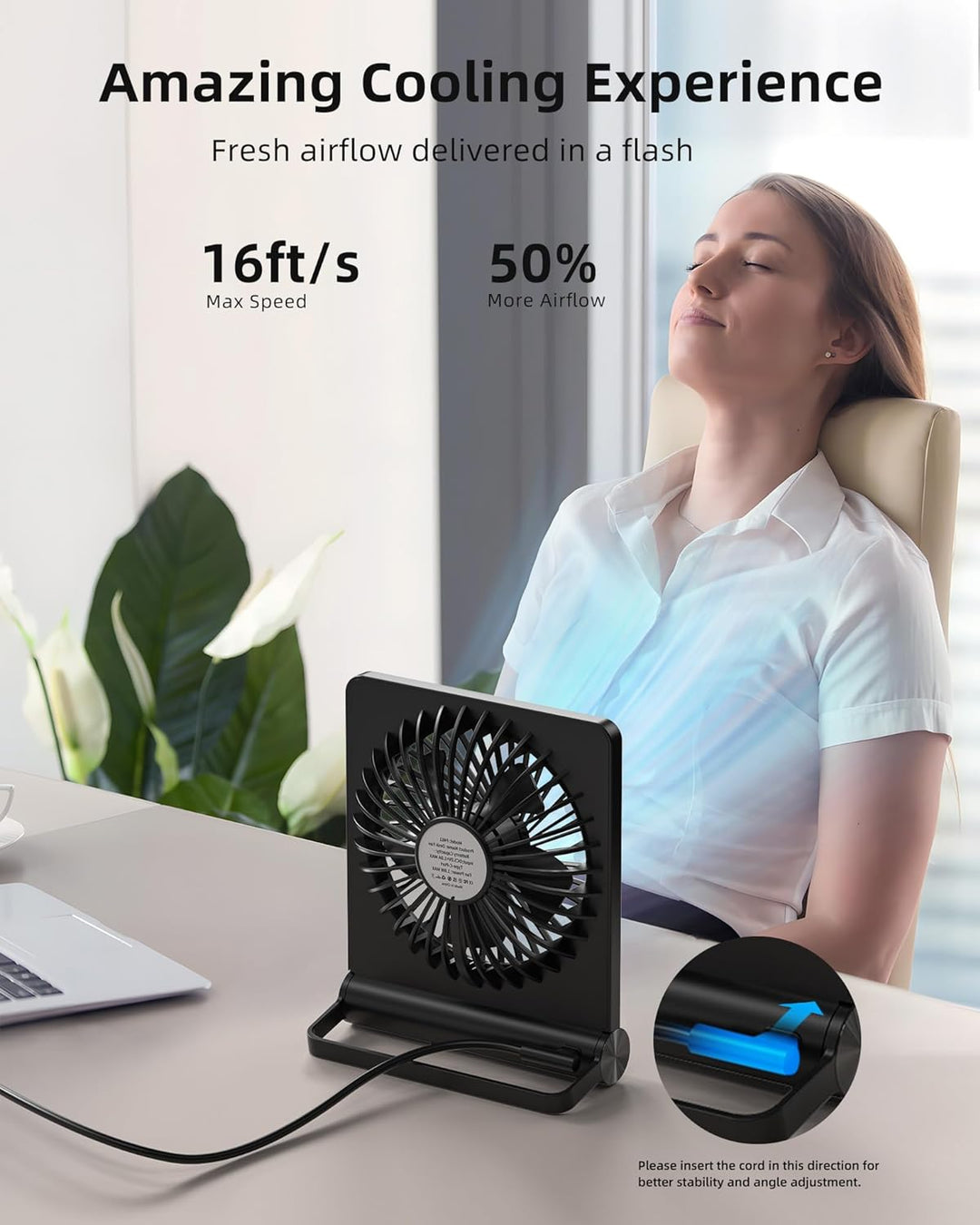 Ultra Quiet Small Desk Fan | Kalsten