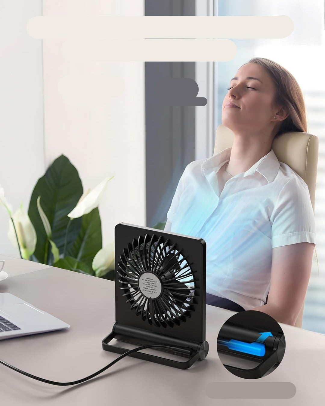 Ultra-Quiet Table Fan with USB – Compact & Powerful | Kalsten