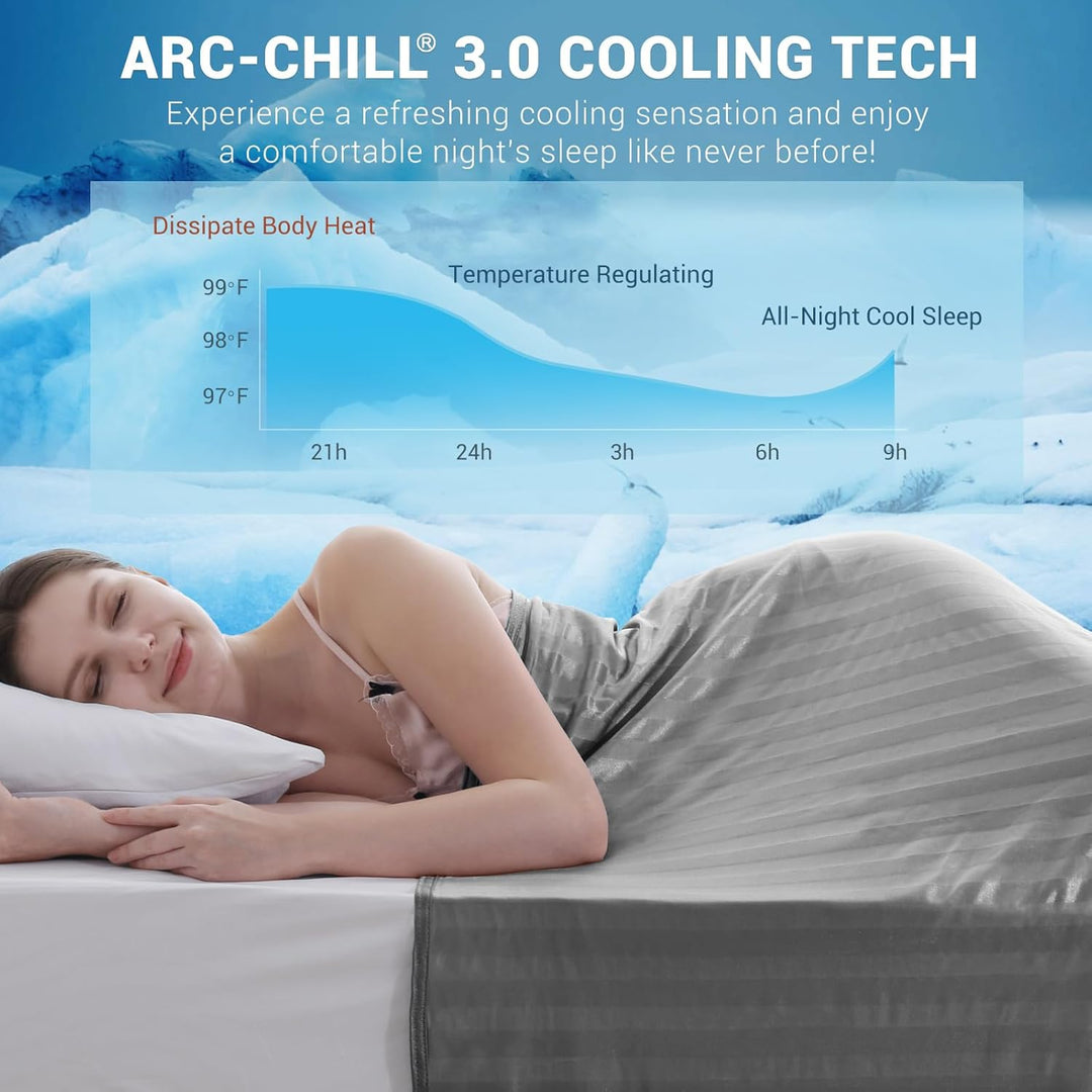 Cooling Fabric Q-max>0.5 Double-Sided Summer Blanket  of Dark Grey | Kalsten