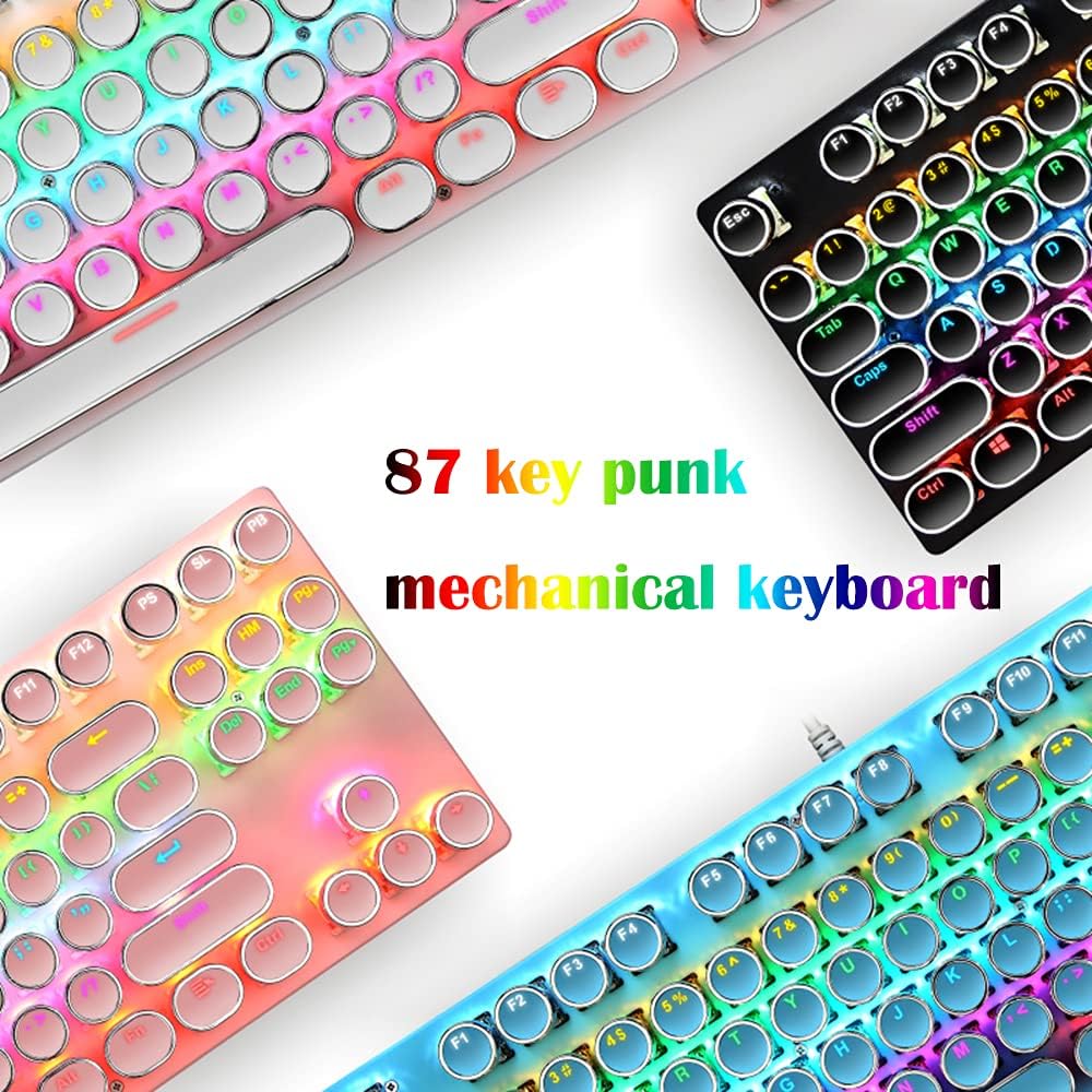 Kalsten | 87-Key Mechanical Gaming Keyboard RGB Backlit Blue Switch