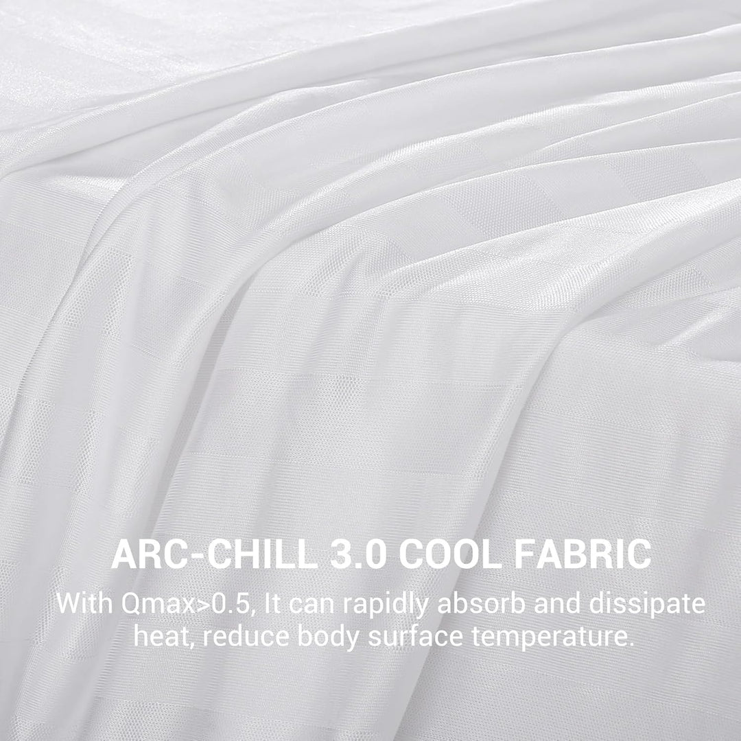 3.0 Cooling Fabric Q-max > 0.5 Ultra-Soft White Striped Blanket of White | Kalsten