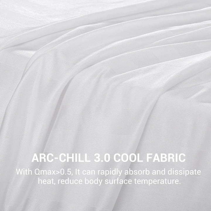 3.0 Cooling Fabric Q-max > 0.5 Ultra-Soft White Striped Blanket of White | Kalsten