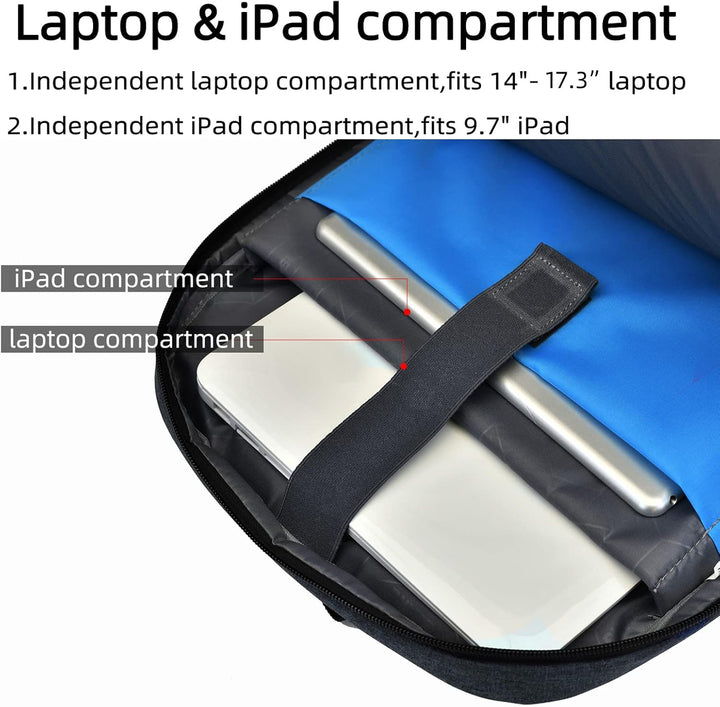Water-Resistant Travel Laptop Backpack with USB Port & Organised Storage | Kalsten