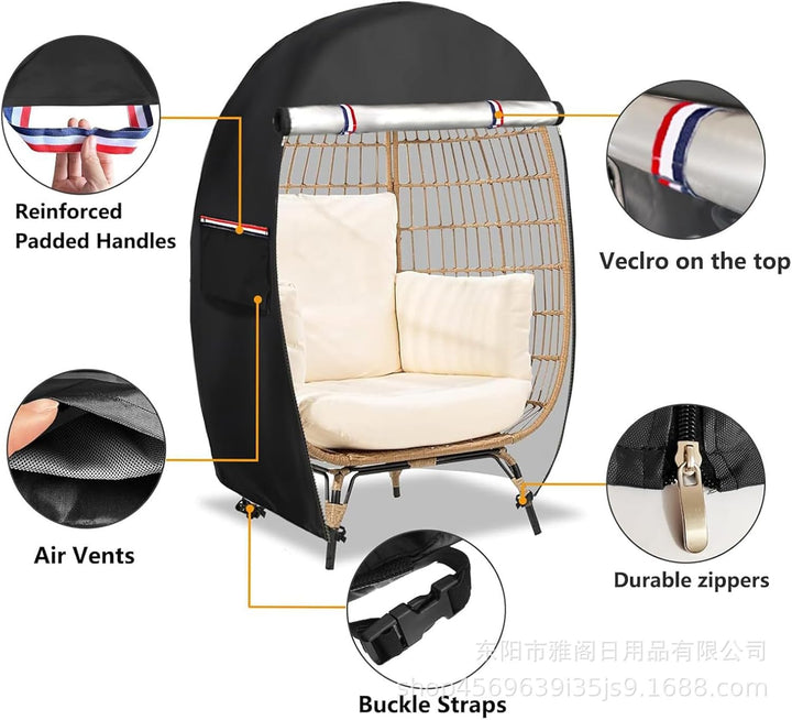 Kalsten | Waterproof Egg Chair Cover with Double Zipper – Solara