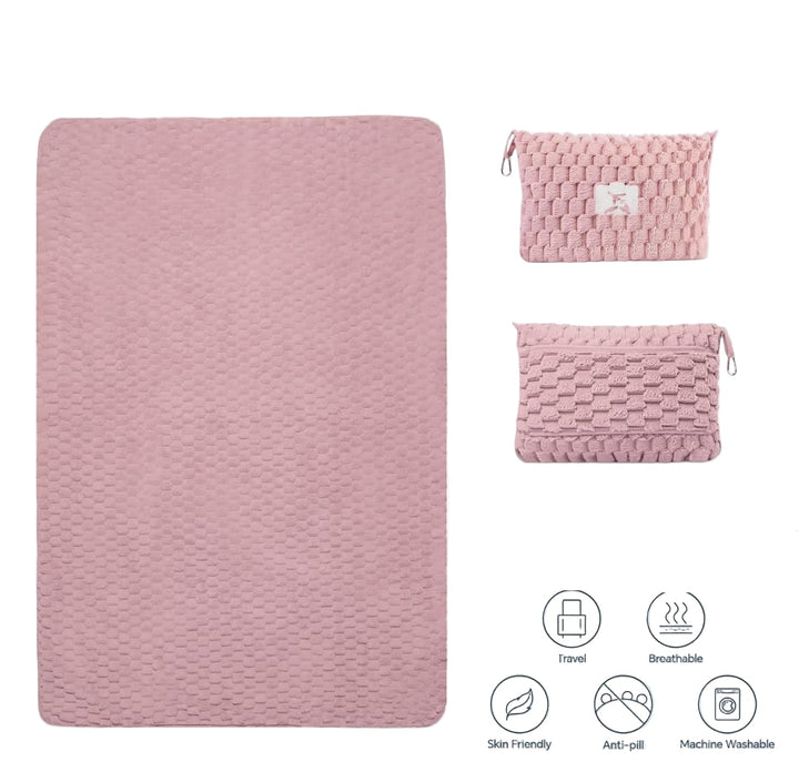 Kalsten | Packable Flannel Travel Blanket with Pillow Bag and Luggage Sleeve – Trevora