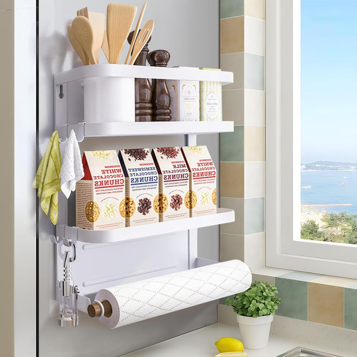Kalsten | Magnetic Fridge Spice Rack with Paper Towel Holder – Oryden