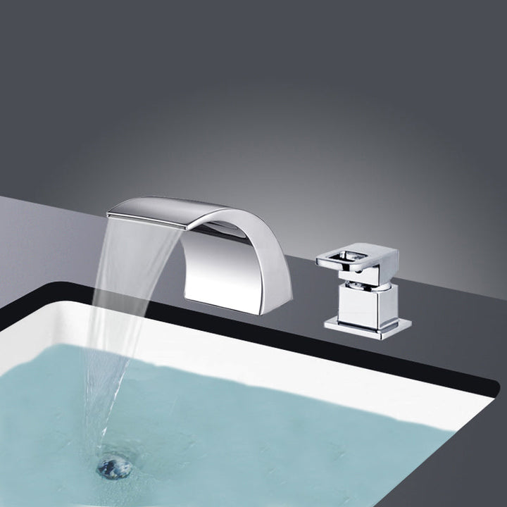 Kalsten | Modern Brass Roman Bathtub Faucet Waterfall Spout Bathtub Faucet
