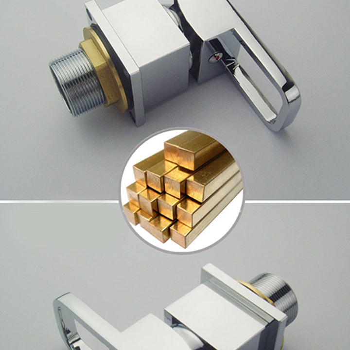 Kalsten | Modern Brass Roman Bathtub Faucet Waterfall Spout Bathtub Faucet