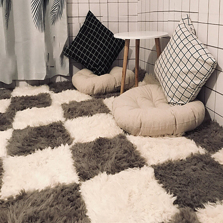 Kalsten | Bedroom Carpet Tiles Solid Square Shag Stain Resistant Carpet Tiles