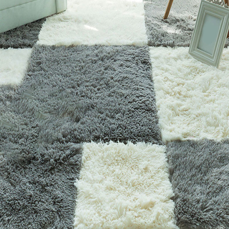 Kalsten | Bedroom Carpet Tiles Solid Square Shag Stain Resistant Carpet Tiles