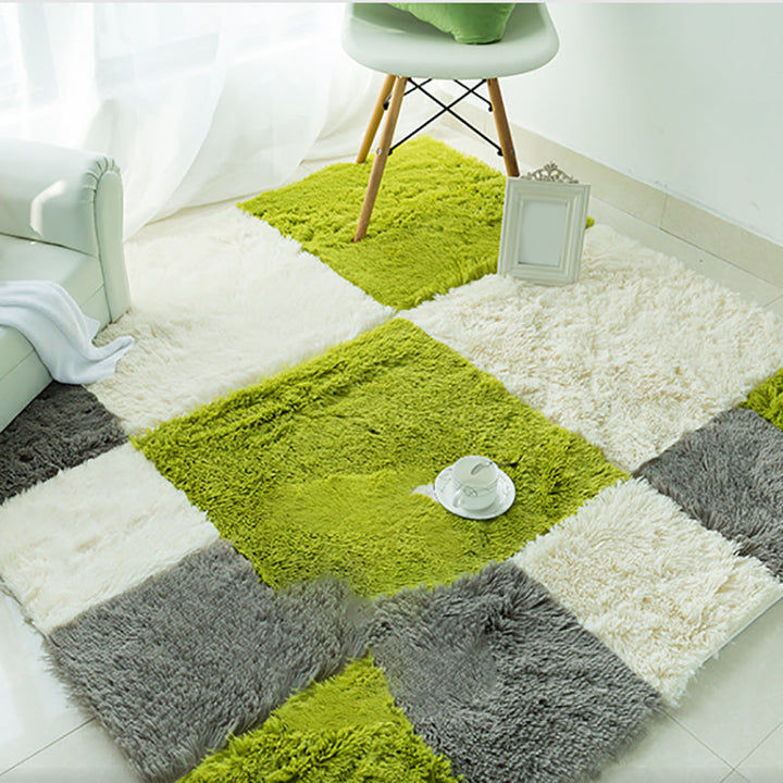 Kalsten | Bedroom Carpet Tiles Solid Square Shag Stain Resistant Carpet Tiles