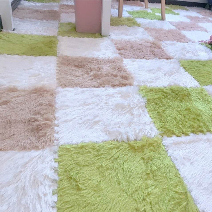 Kalsten | Bedroom Carpet Tiles Solid Square Shag Stain Resistant Carpet Tiles
