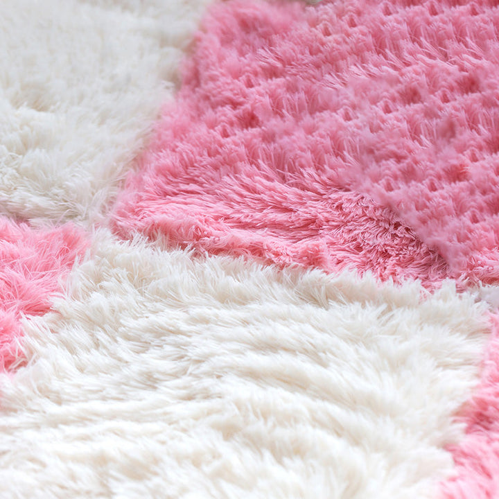 Kalsten | Bedroom Carpet Tiles Solid Square Shag Stain Resistant Carpet Tiles