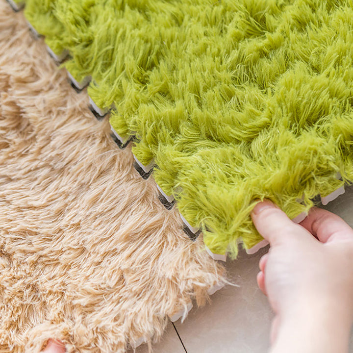 Kalsten | Bedroom Carpet Tiles Solid Square Shag Stain Resistant Carpet Tiles