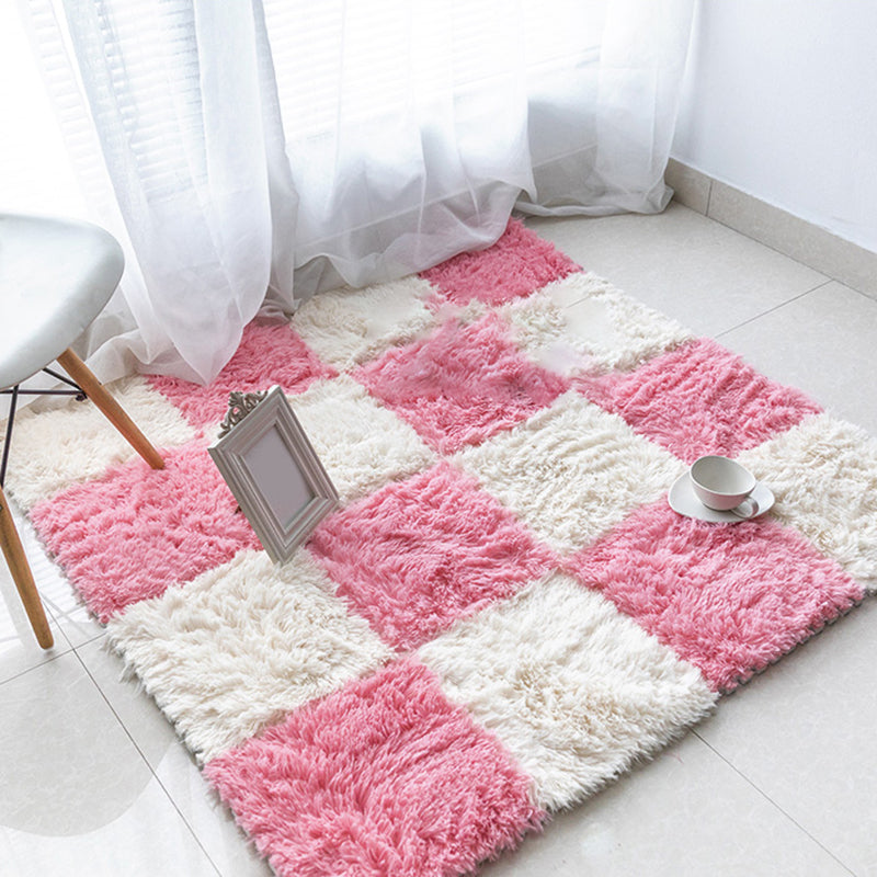 Kalsten | Bedroom Carpet Tiles Solid Square Shag Stain Resistant Carpet Tiles