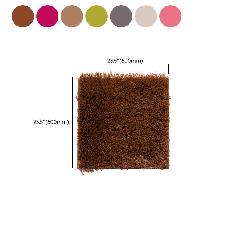 Kalsten | Bedroom Carpet Tiles Solid Square Shag Stain Resistant Carpet Tiles