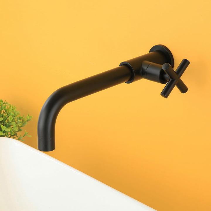 Kalsten | Widely used wall-mounted bathroom sink faucet cross handle low arch faucet