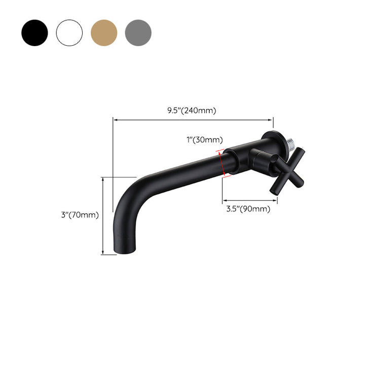 Kalsten | Widely used wall-mounted bathroom sink faucet cross handle low arch faucet