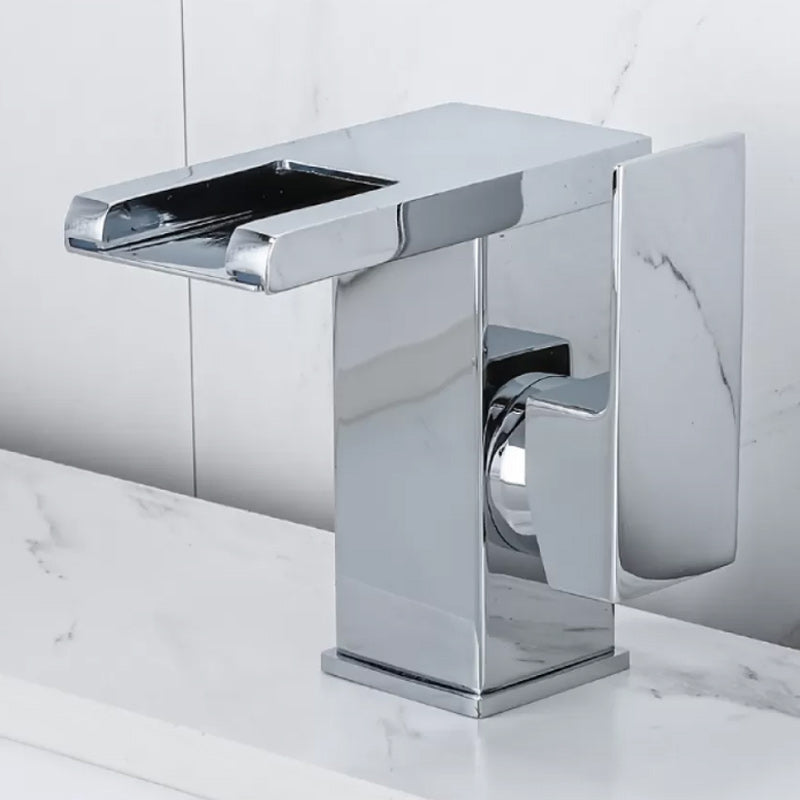 Kalsten | Waterfall basin mixer tap square lever handle with LED three-color light