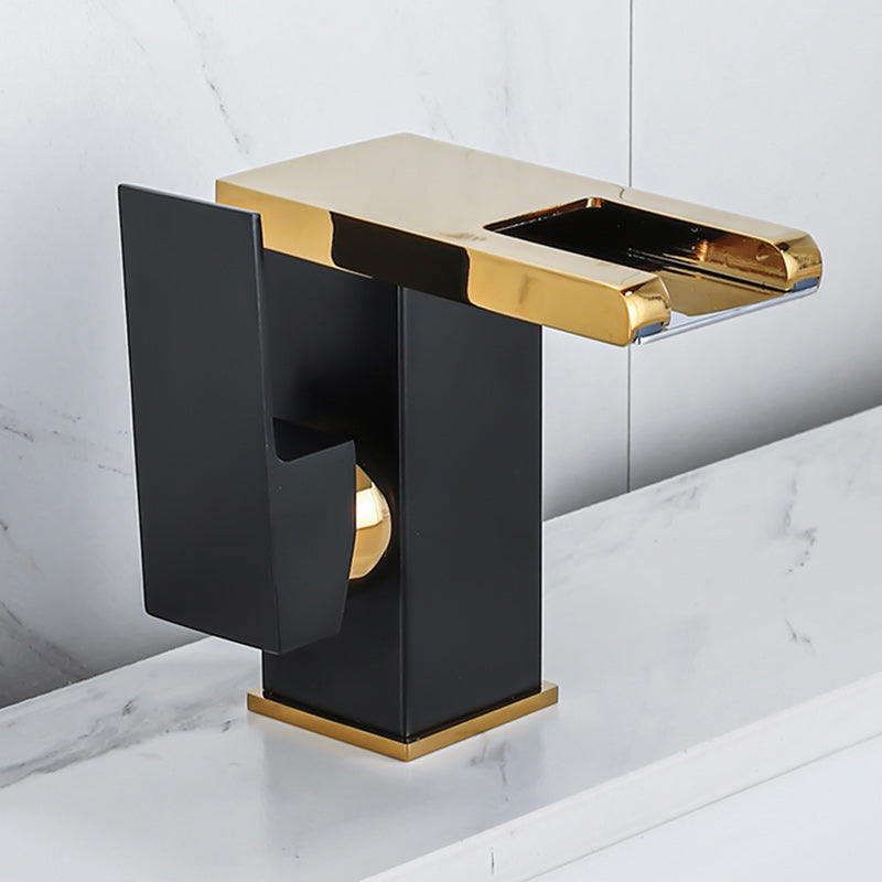 Kalsten | Waterfall basin mixer tap square lever handle with LED three-color light