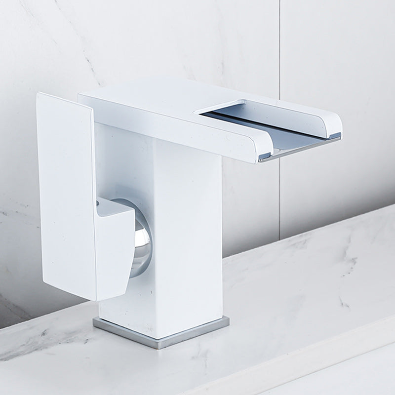Kalsten | Waterfall basin mixer tap square lever handle with LED three-color light