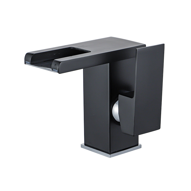 Kalsten | Waterfall basin mixer tap square lever handle with LED three-color light