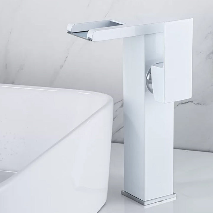 Kalsten | Waterfall basin mixer tap square lever handle with LED three-color light