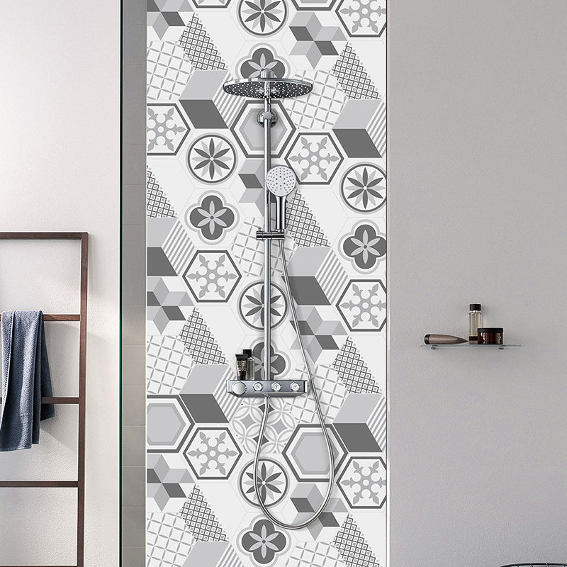 Kalsten | Plastic Mosaic Tile Wallpaper Hexagonal for Stick-On and Removable Back Wall Tile