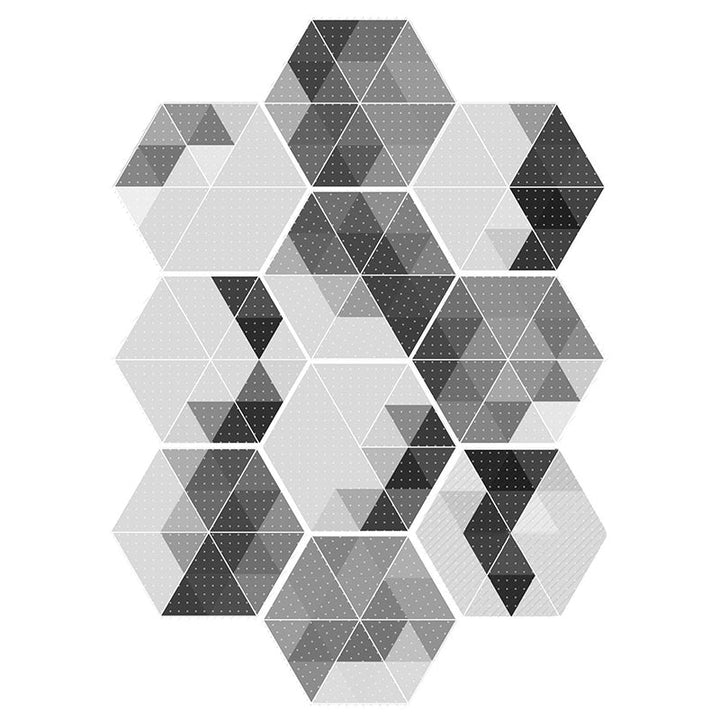 Kalsten | Plastic Mosaic Tile Wallpaper Hexagonal for Stick-On and Removable Back Wall Tile