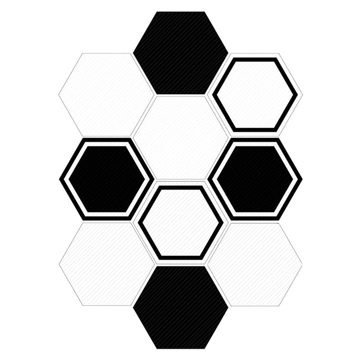 Kalsten | Plastic Mosaic Tile Wallpaper Hexagonal for Stick-On and Removable Back Wall Tile
