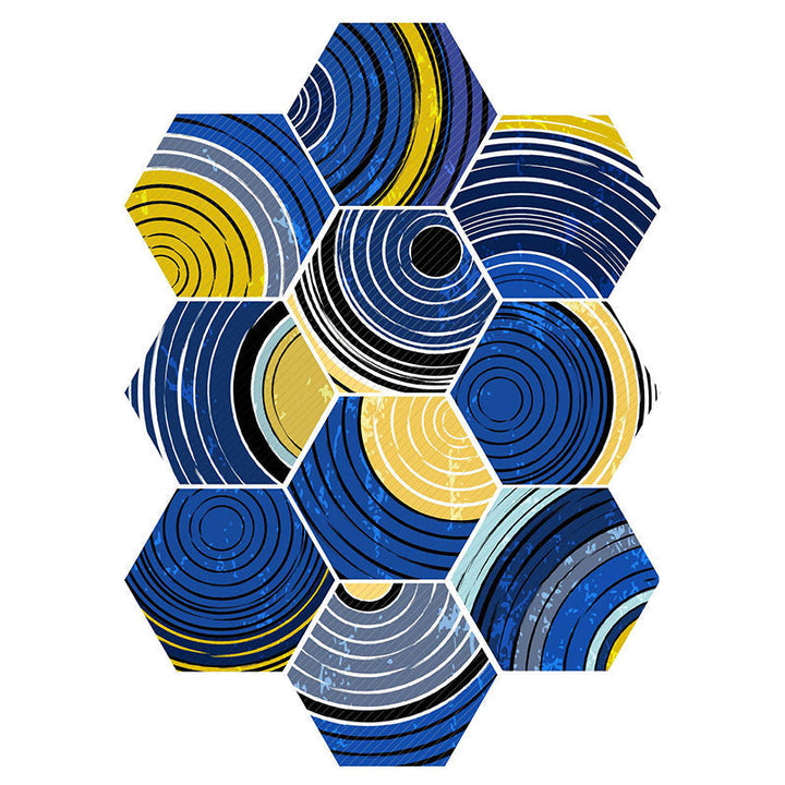Kalsten | Plastic Mosaic Tile Wallpaper Hexagonal for Stick-On and Removable Back Wall Tile
