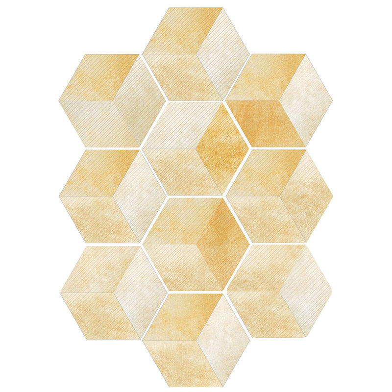 Kalsten | Plastic Mosaic Tile Wallpaper Hexagonal for Stick-On and Removable Back Wall Tile