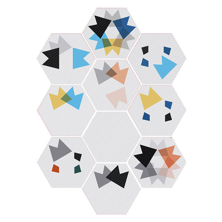 Kalsten | Plastic Mosaic Tile Wallpaper Hexagonal for Stick-On and Removable Back Wall Tile